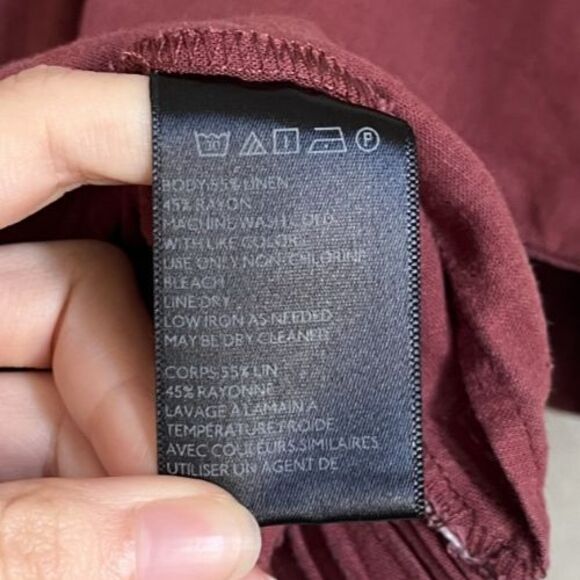 Urban Outfitters Women's Jena Tie Front Blouse in Mulberry Size XS - Picture 5 of 6